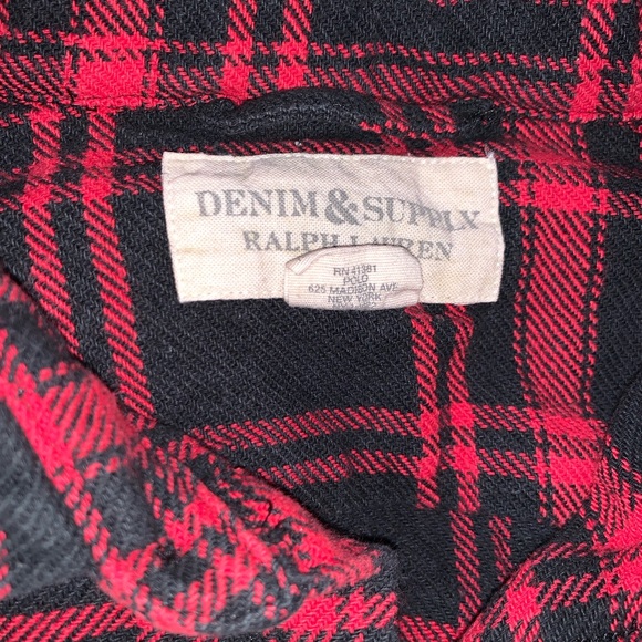 3 Ralph Lauren Denim & Supply Plaid Button-Up Shirts Set Heavy Cotton Fabric - Picture 11 of 16